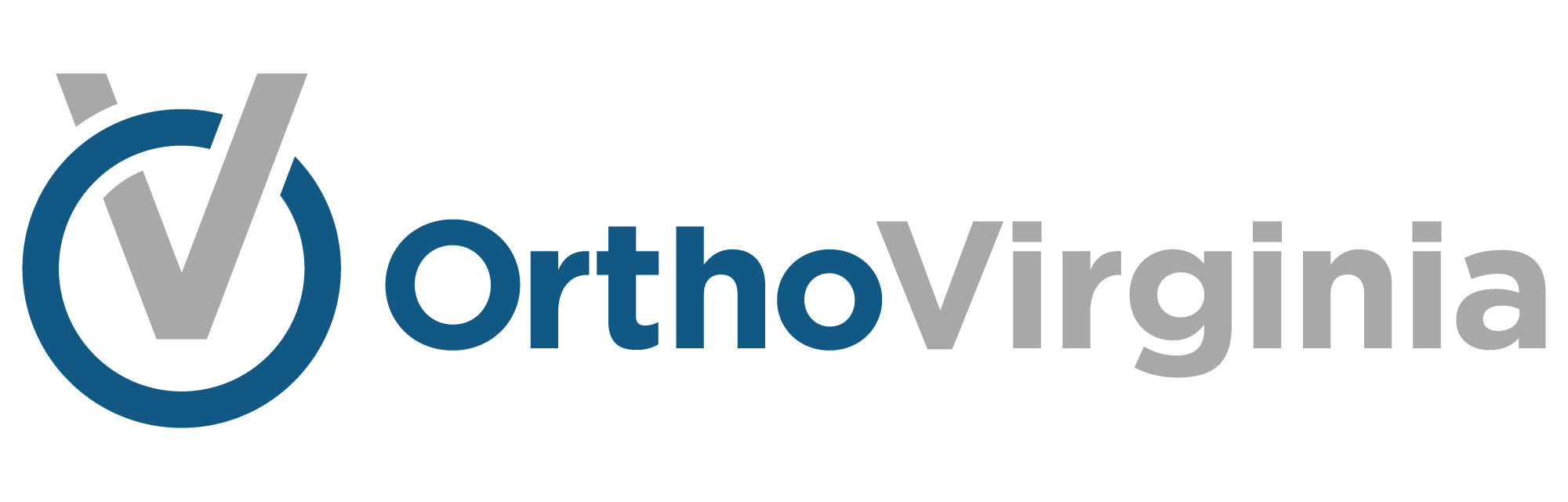 OrthoVirginia's gray and blue logo.
