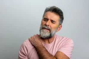Patient with shoulder pain.