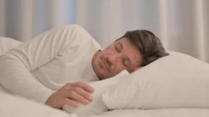 man sleeping on his side